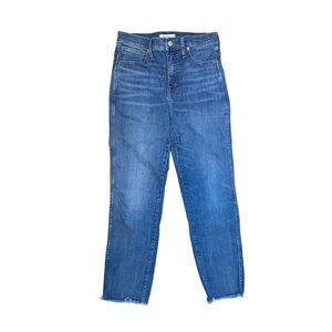 Madewell Stovepipe Jeans Cutoff Hem Size 27